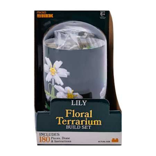 Micro Brix Lily Floral Terrarium Building Blocks Set 180 Piece
