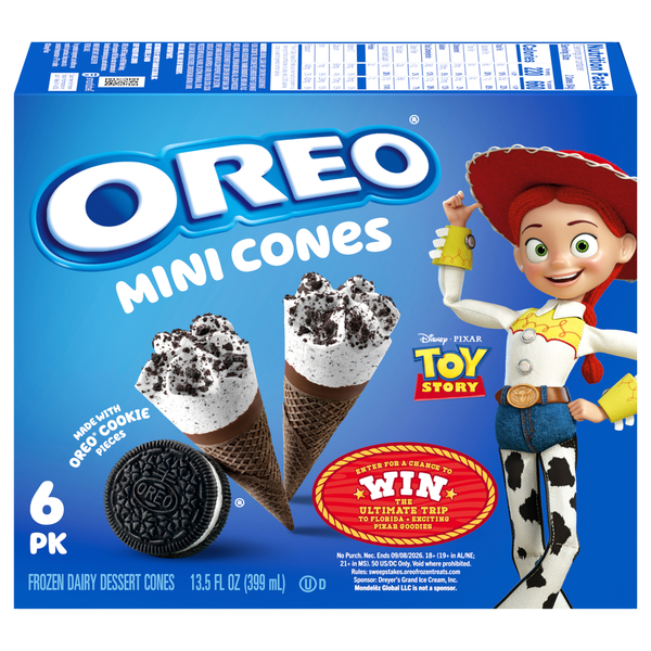 Oreo Disney Pixar Toy Story Mini Frozen Dairy Dessert Cones Same