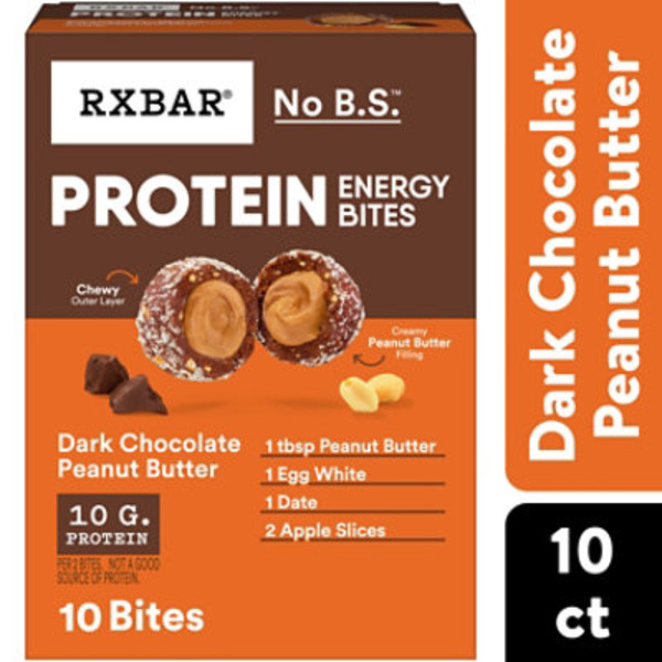 RXBAR Protein Energy Bites Dark Chocolate Peanut Butter Protein Balls