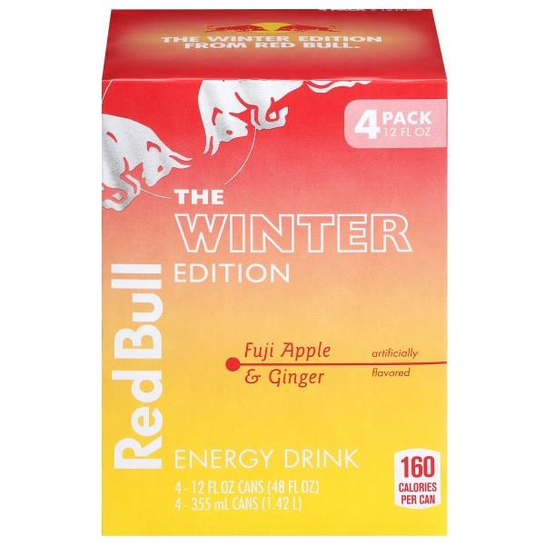 Red Bull Winter Edition Fuji Apple & Ginger Energy Drink Multipack