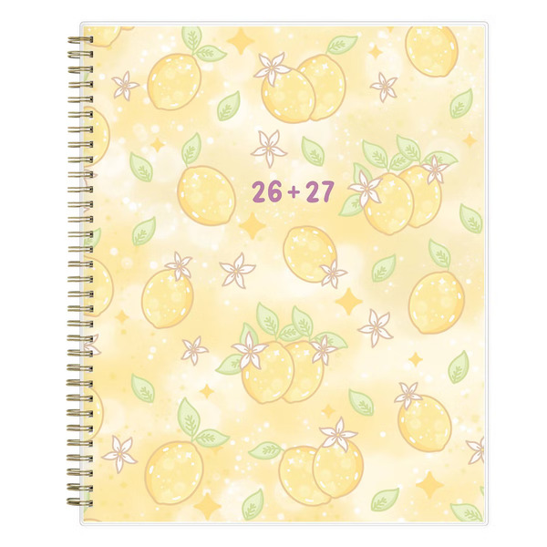 Unicorn Eclipse 2026-2027 Weekly/Monthly Wirebound Planner, 8.5 x 11 in - Lemons