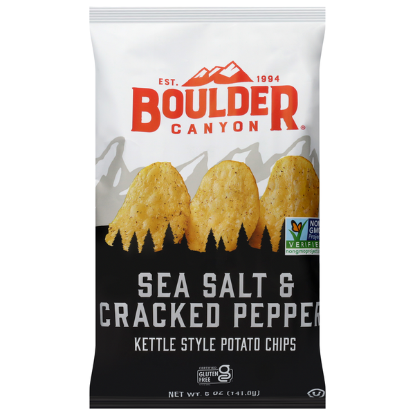 Boulder Canyon Kettle Style Sea Salt & Cracked Pepper Potato Chips