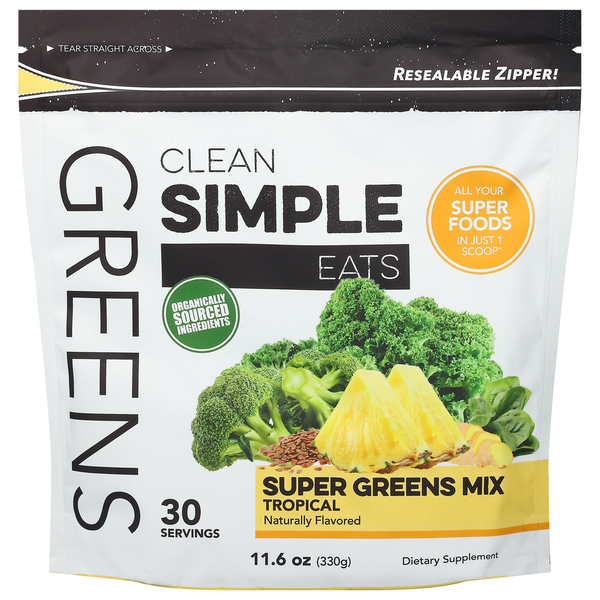 Clean Simple Eats Super Greens Mix, Tropical Same-Day Delivery or