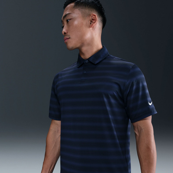 Nike Men's Velocity Dri-FIT Striped Golf Polo, M - College Navy