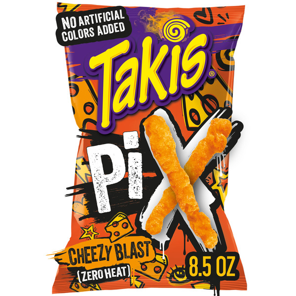 Takis Cheezy Blast Pix 8.5 oz Sharing Size Bag, Cheese Flavored Non-Spicy Cheesy Crunchy Corn Puff Snack