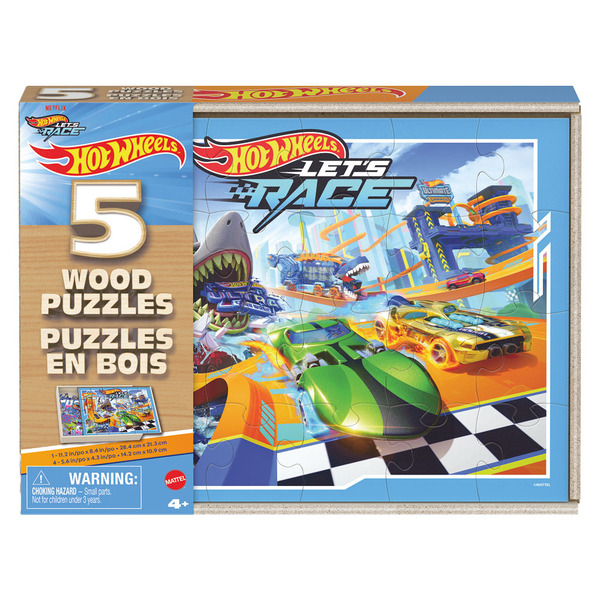 Spin Master 5pc Wooden Puzzle, Hot Wheels Same-Day Delivery or