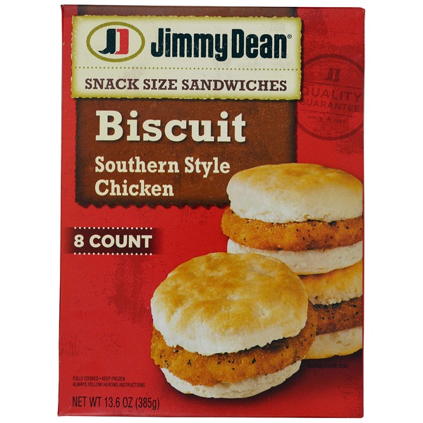 Jimmy Dean Snack Size Southern Style Chicken Biscuit Sandwiches, Frozen