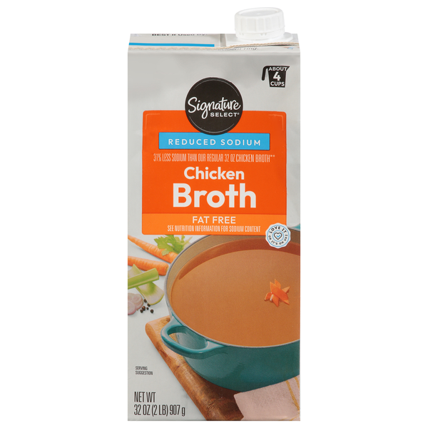 Signature SELECT Fat Free Reduced Sodium Chicken Broth