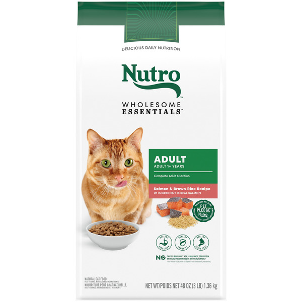 NUTRO Feed Clean Wholesome Essentials Adult Salmon & Brown Rice Recipe Cat Food