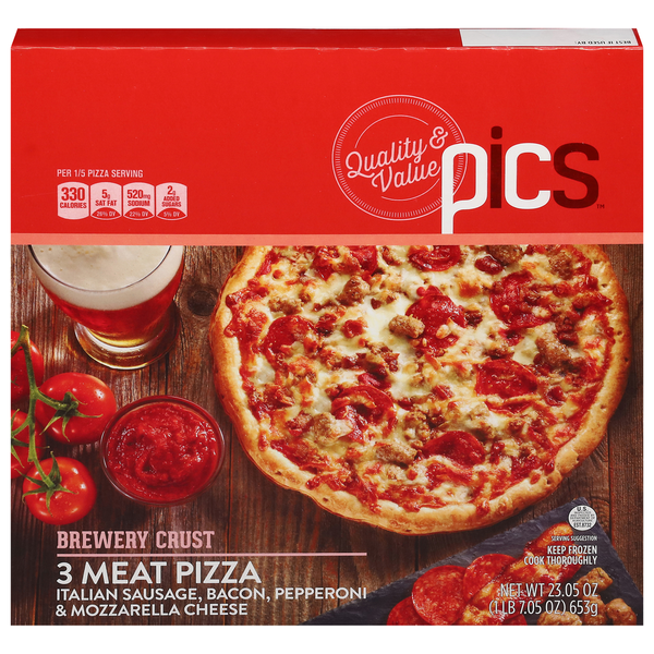 PICS Pizza, Brewery Crust, 3 Meat Same-Day Delivery or Pickup
