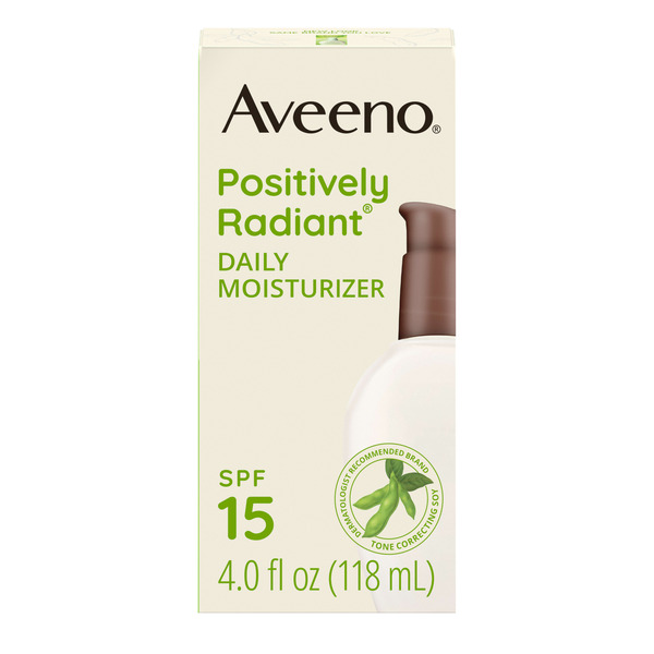 Aveeno Positively Radiant Daily Face Moisturizer with SPF 15, 4 fl. oz - 4 fl oz