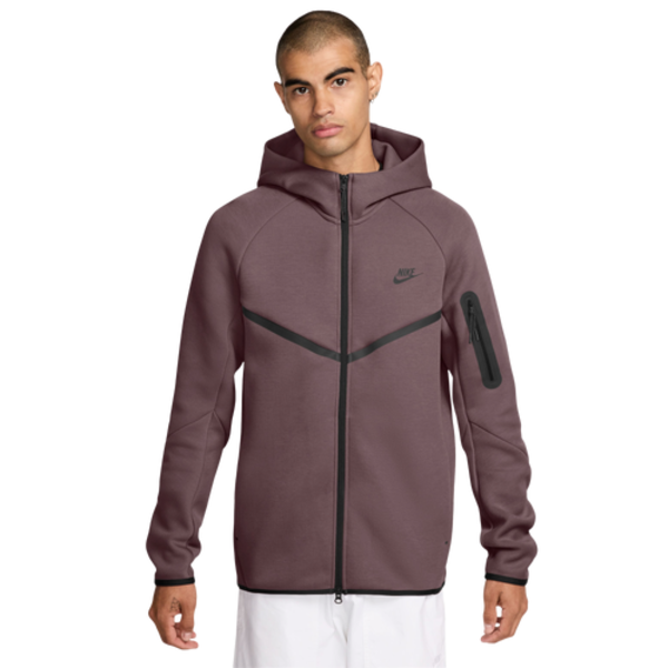 Nike Men's Tech Fleece Full-Zip Windrunner Hoodie, S - Black/Brown