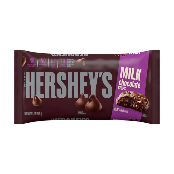 Hershey's Milk Chocolate Baking Chips Bag, 11.5 oz