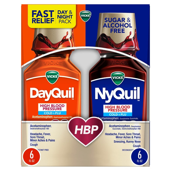 Vicks DayQuil & NyQuil High Blood Pressure Cold Medicine Vicks DayQuil & NyQuil High Blood Pressure Cold Medicine