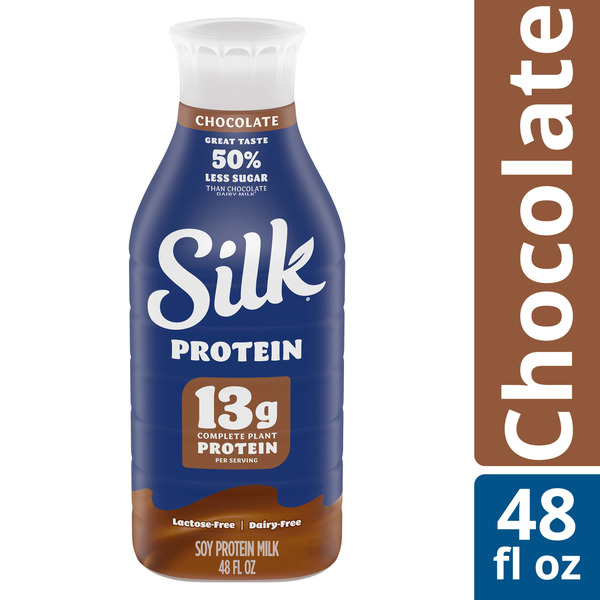 Silk Protein Complete Plant Protein Milk, Chocolate, Dairy Free