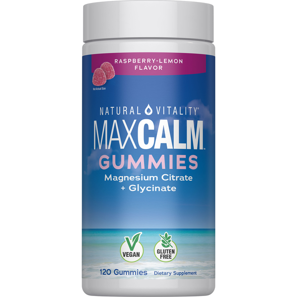 Natural Vitality Gummies Raspberry-Lemon Flavor Magnesium Citrate