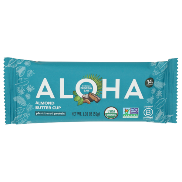 Aloha Organic Almond Butter Cup Plant-Based Protein Bar Same-Day