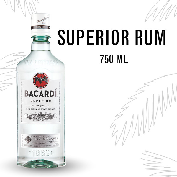 BACARDÍ Bacardi Superior White Rum, Gluten Free 40% 75Cl/750Ml