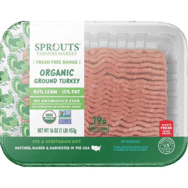 Sprouts Organic 85% Lean Fresh Ground Turkey