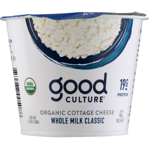 Good Culture Organic Cottage Cheese Whole Milk Classic 5 3 Oz