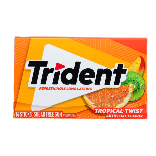 Trident Gum, Sugar Free, Tropical Twist Same-Day Delivery | Dollar