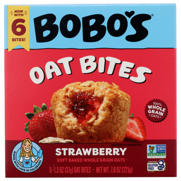 Bobo's Strawberry Oat Bites 6 Pack