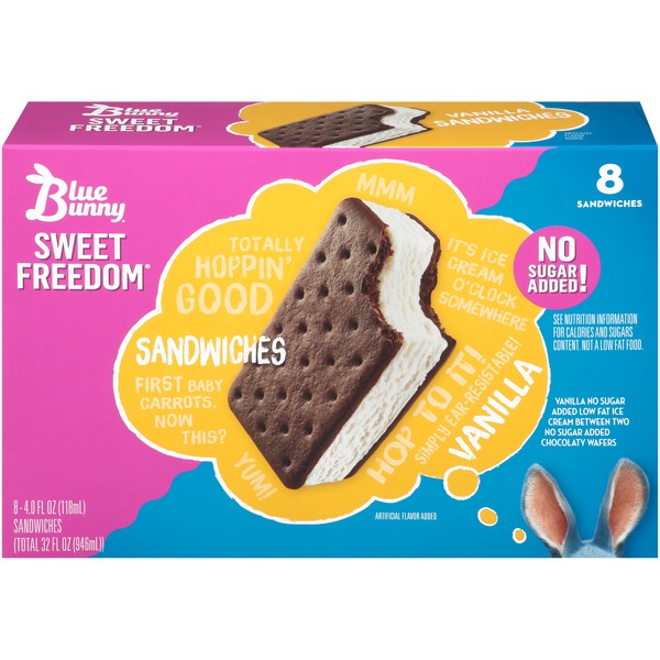 blue bunny ice cream sandwiches