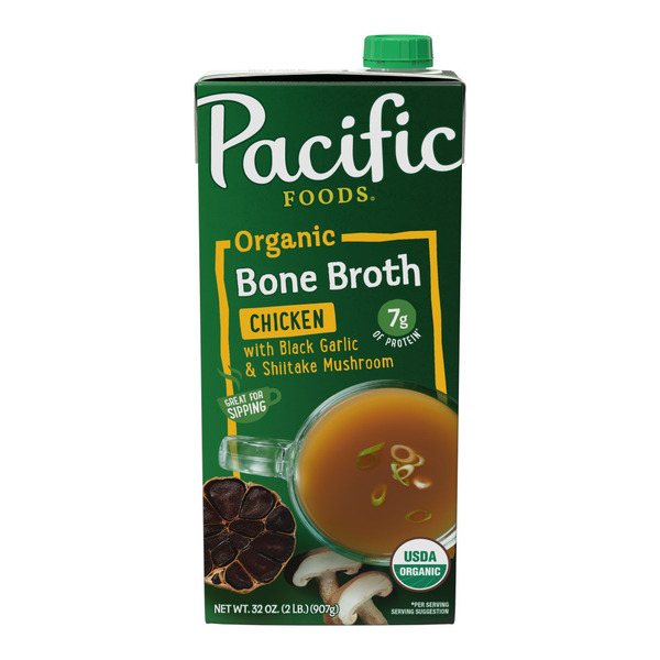 Pacific Foods Chicken Bone Broth With Black Garlic and Shiitake