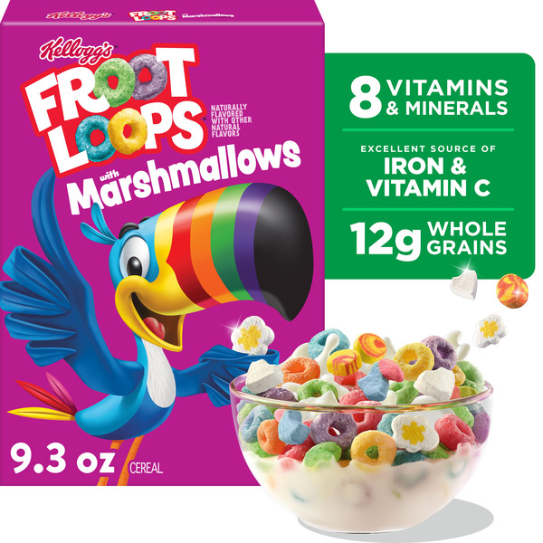 Kellogg's Froot Loops with Marshmallows Breakfast Cereal, 12g