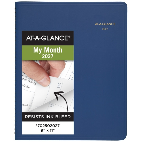 AT-A-GLANCE My Month 2027 15-Month Monthly Planner, 9 x 11 in - Blue