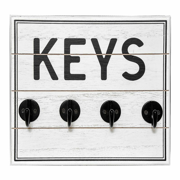 Sonoma Goods For Life Keys 4-Hook Wall Decor - White