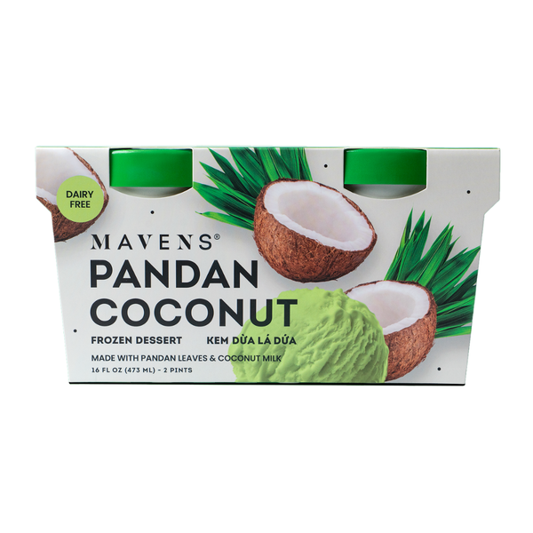 Maven's Creamery Pandan Coconut Frozen Dessert, 16 fl oz, 2-count