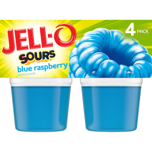 Jell-O Sours Refrigerated Blue Raspberry Gelatin Same-Day Delivery