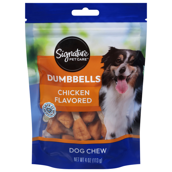 Signature Pet Dumbbells Chicken Flavored Dog Chew