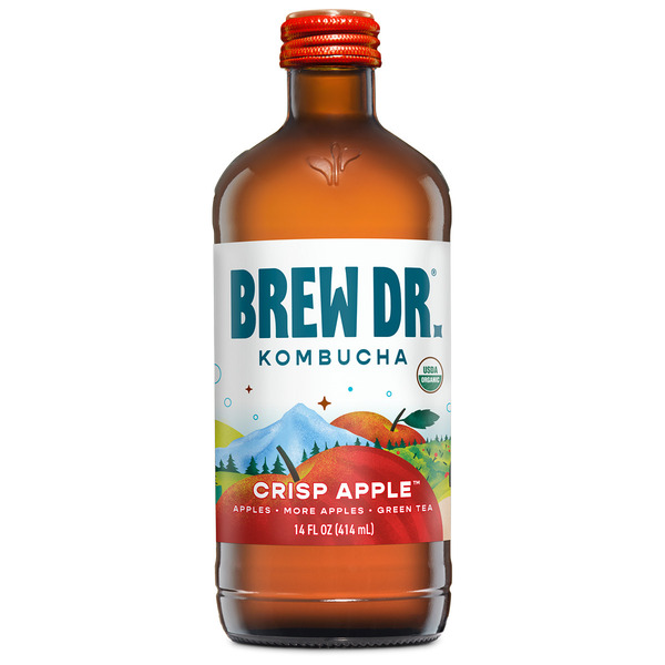 Brew Dr. Kombucha Crisp Apple, Organic Kombucha Same-Day Delivery