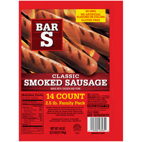 Bar-S Classic Smoked Sausage