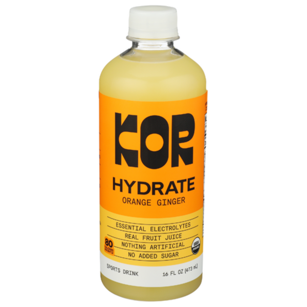 Kor Shots Organic Hydrate Orange Ginger Sports Drink Same-Day