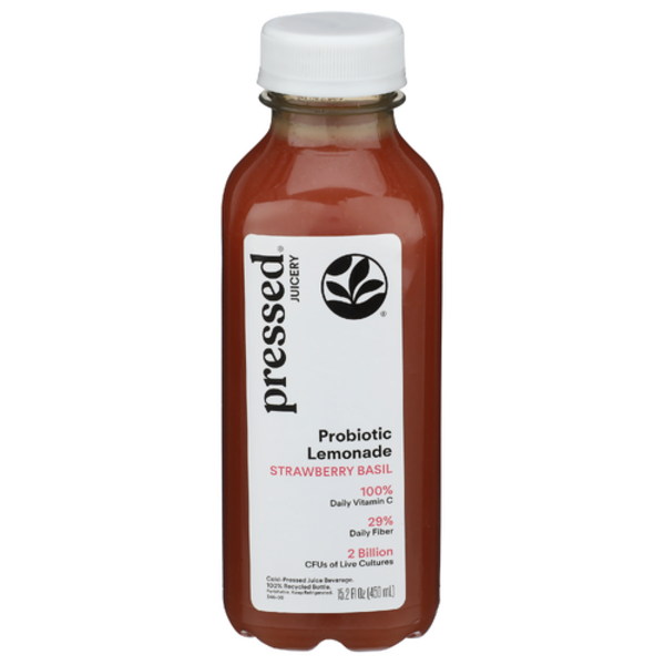 Pressed Juicery Strawberry Basil Probiotic Lemonade Same-Day