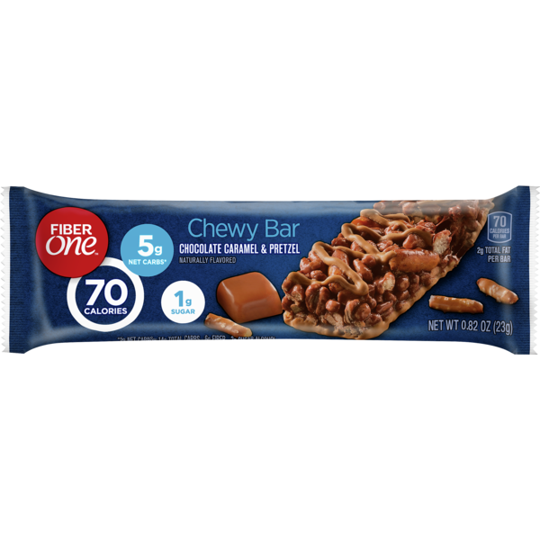 Fiber One 70 Calorie Chocolate Caramel & Pretzel Chewy Bar ... Fiber One 70 Calorie Chocolate Caramel & Pretzel Chewy Bar ...