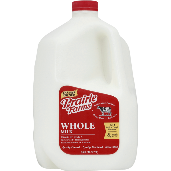 Prairie Farms Milk, Whole, Jug (1 gal) Instacart