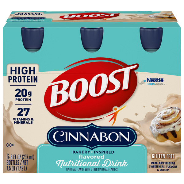 BOOST High Protein Cinnabon Bakery Inspired Nutritional Drink, 20 g Protein Same-Day Delivery | Tom's Food Center BOOST High Protein Cinnabon Bakery Inspired Nutritional Drink, 20 g Protein Same-Day Delivery | Tom's Food Center