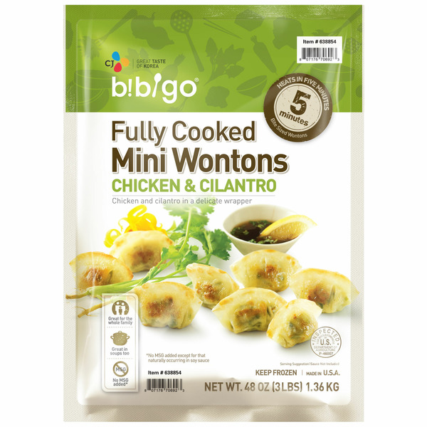 Costco Bibigo Fully Cooked Mini Wontons Chicken & Cilantro Pickup