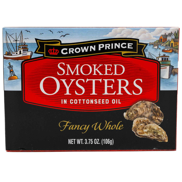 Crown Prince Fancy Whole Smoked Oysters in Cottonseed Oil