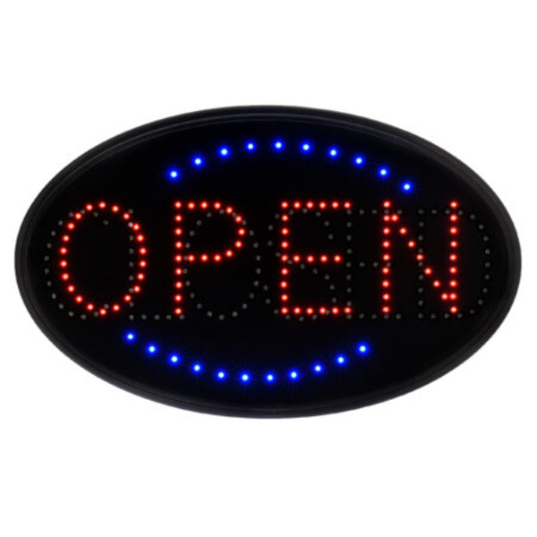 Alpine Industries LED Open Sign, Oval, 23 x 14