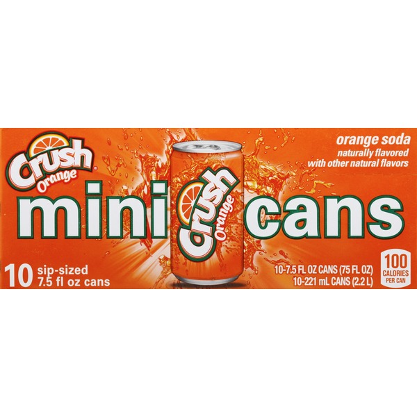 Crush Soda, Orange, Mini Cans (10 each) Instacart