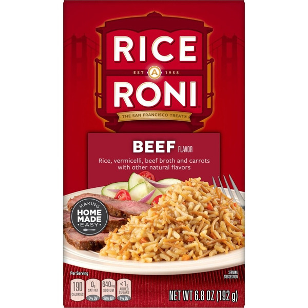 Rice-A-Roni Rice, Beef Flavor