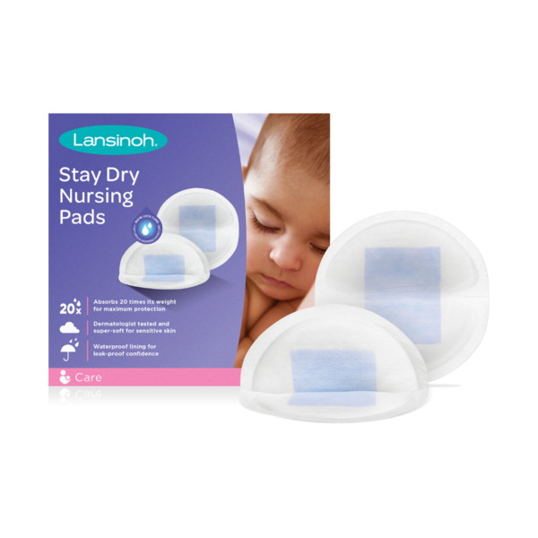 Lansinoh Breastmilk Storage Bags (100 Count, 6 Oz) & Stay Dry Nursing Pads (60 Count) - Super Absorbent, BPA Free
