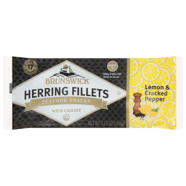 Brunswick Herring Fillets Lemon & Cracked Pepper Seafood Snacks