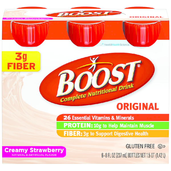 BOOST Nutritional Drink, Balanced, Original, Creamy Strawberry Flavor ...