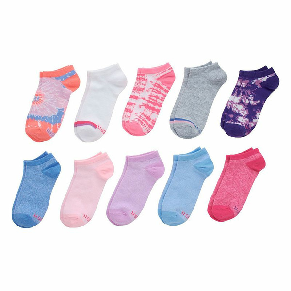 Hanes Girls' Assorted Ultimate No Show Socks, Size 6-7.5